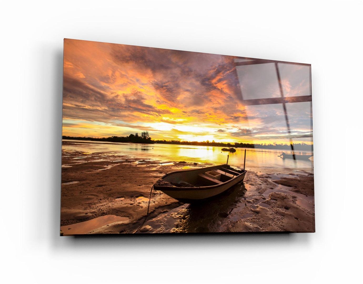 ・"Lake"・Glass Wall Art