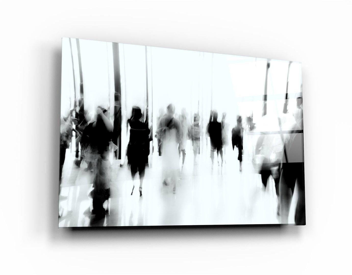 ・" In the Crowd"・Glass Wall Art