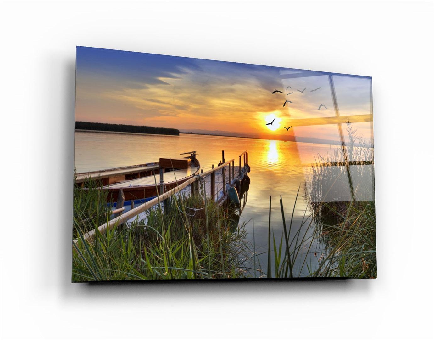 ・"Sunset"・Glass Wall Art