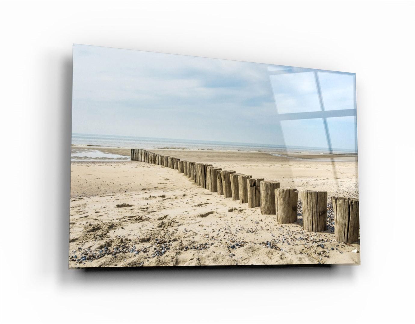 ・"Silent Beach"・Glass Wall Art