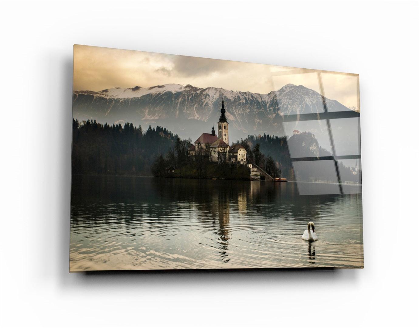 ・"Lake"・Glass Wall Art