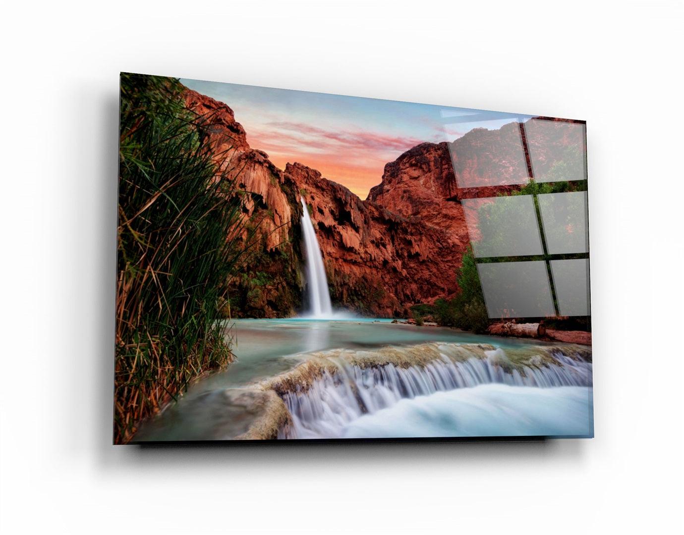 ・"Waterfall"・Glass Wall Art