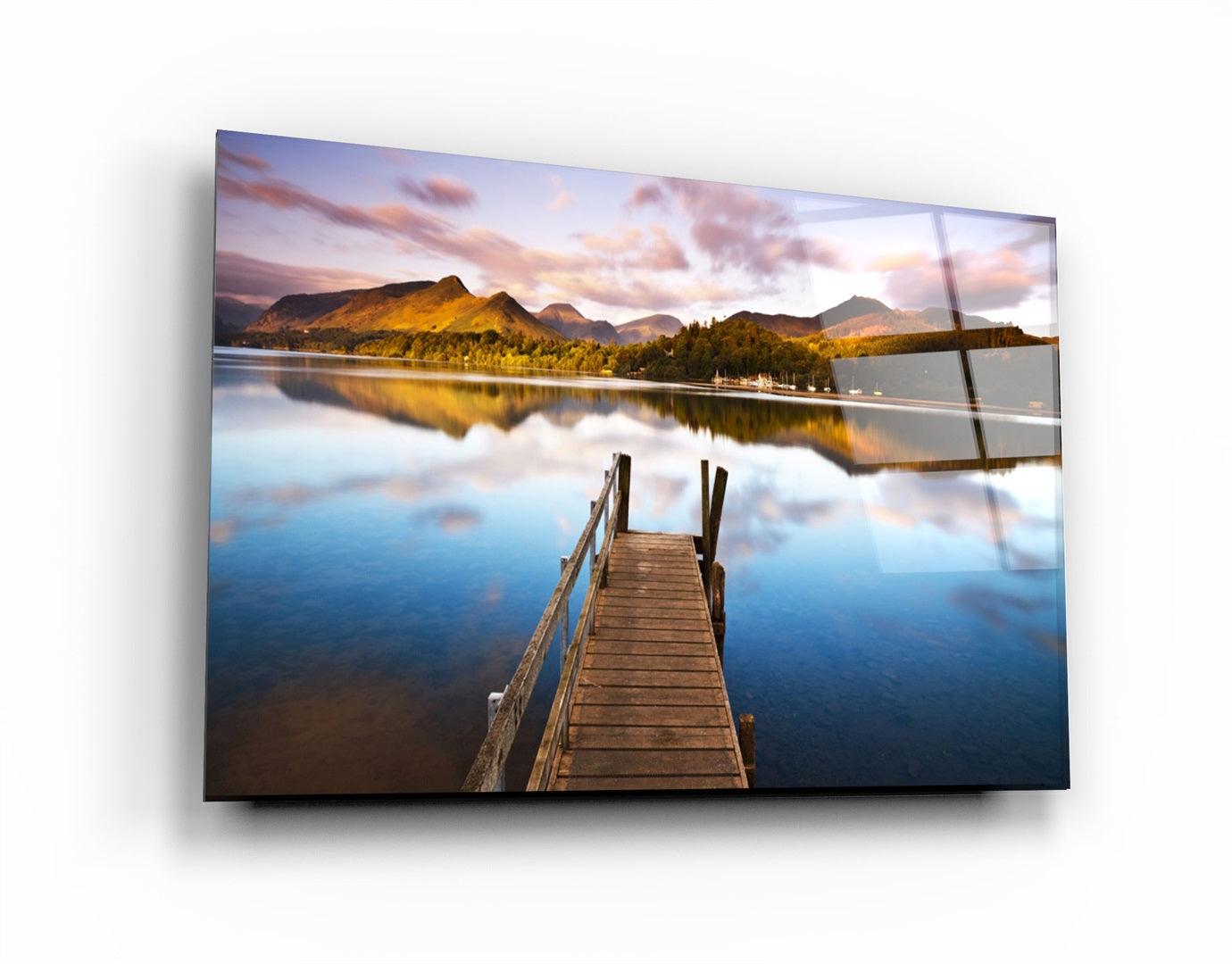 ・"Lake Landscape"・Glass Wall Art