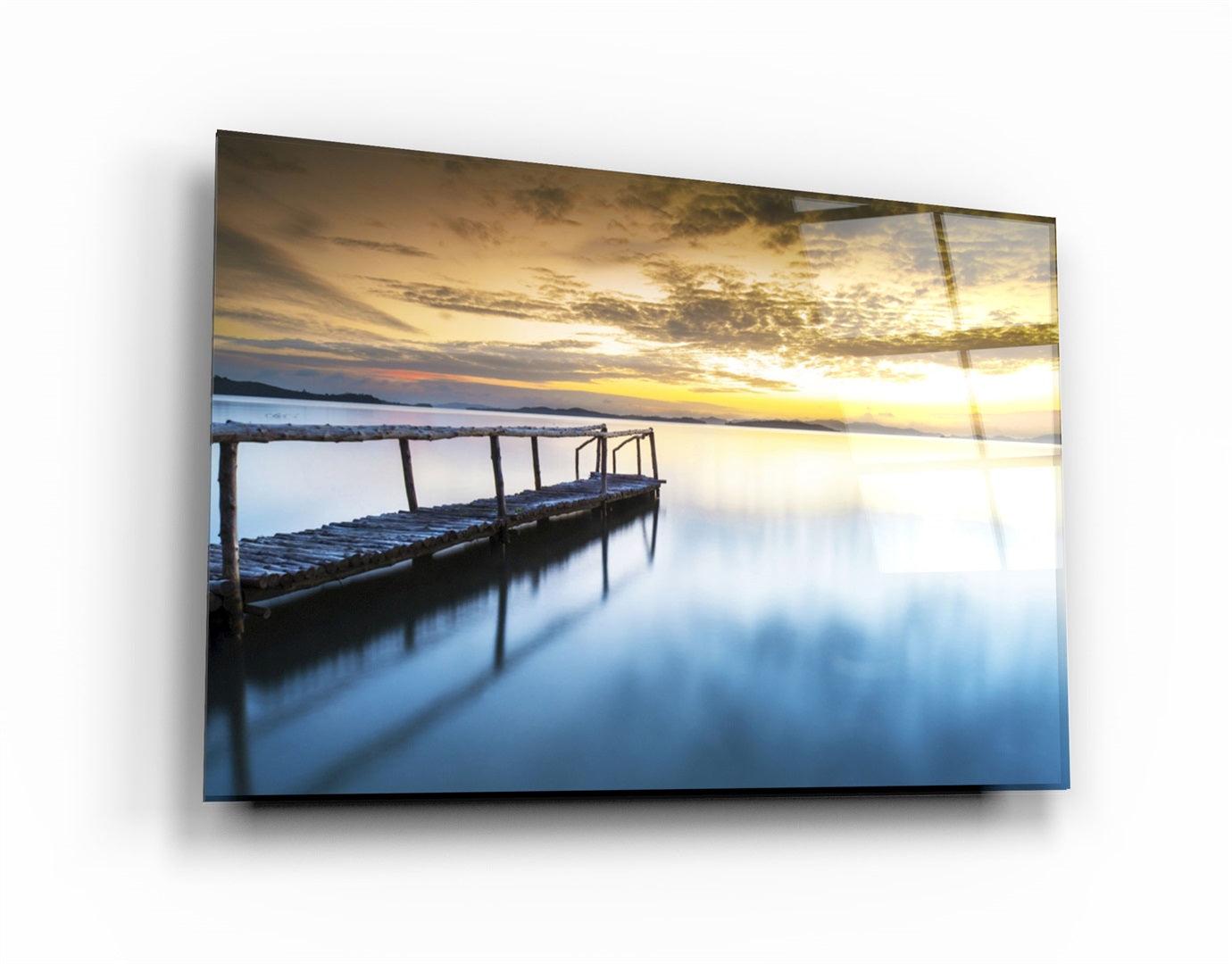・"Sunset on the Beach"・Glass Wall Art