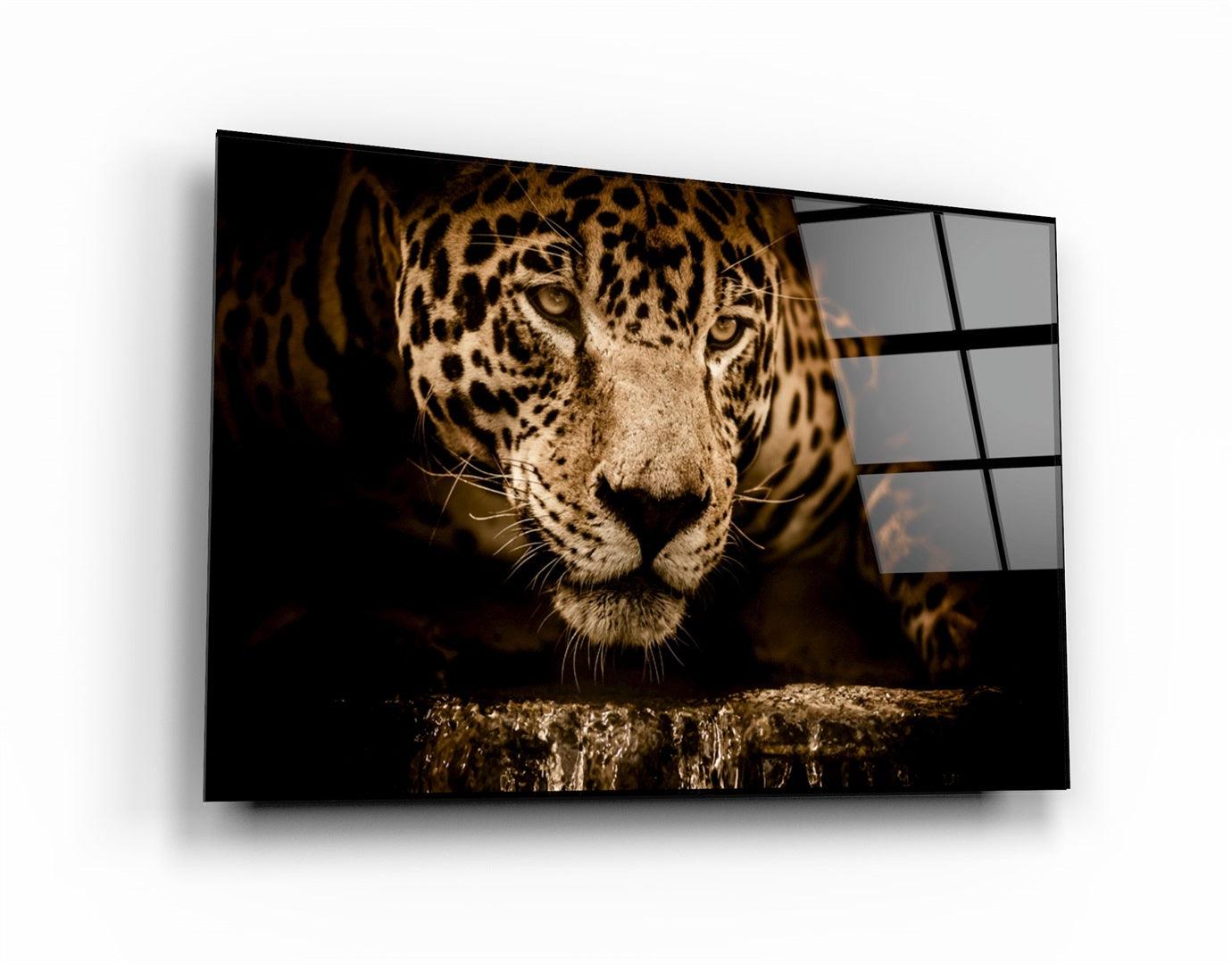 ・"Leopard"・Glass Wall Art