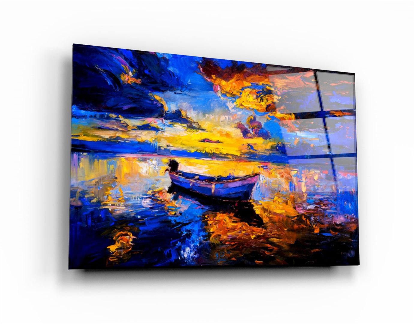 ・"The Boat Painting 2"・Glass Wall Art