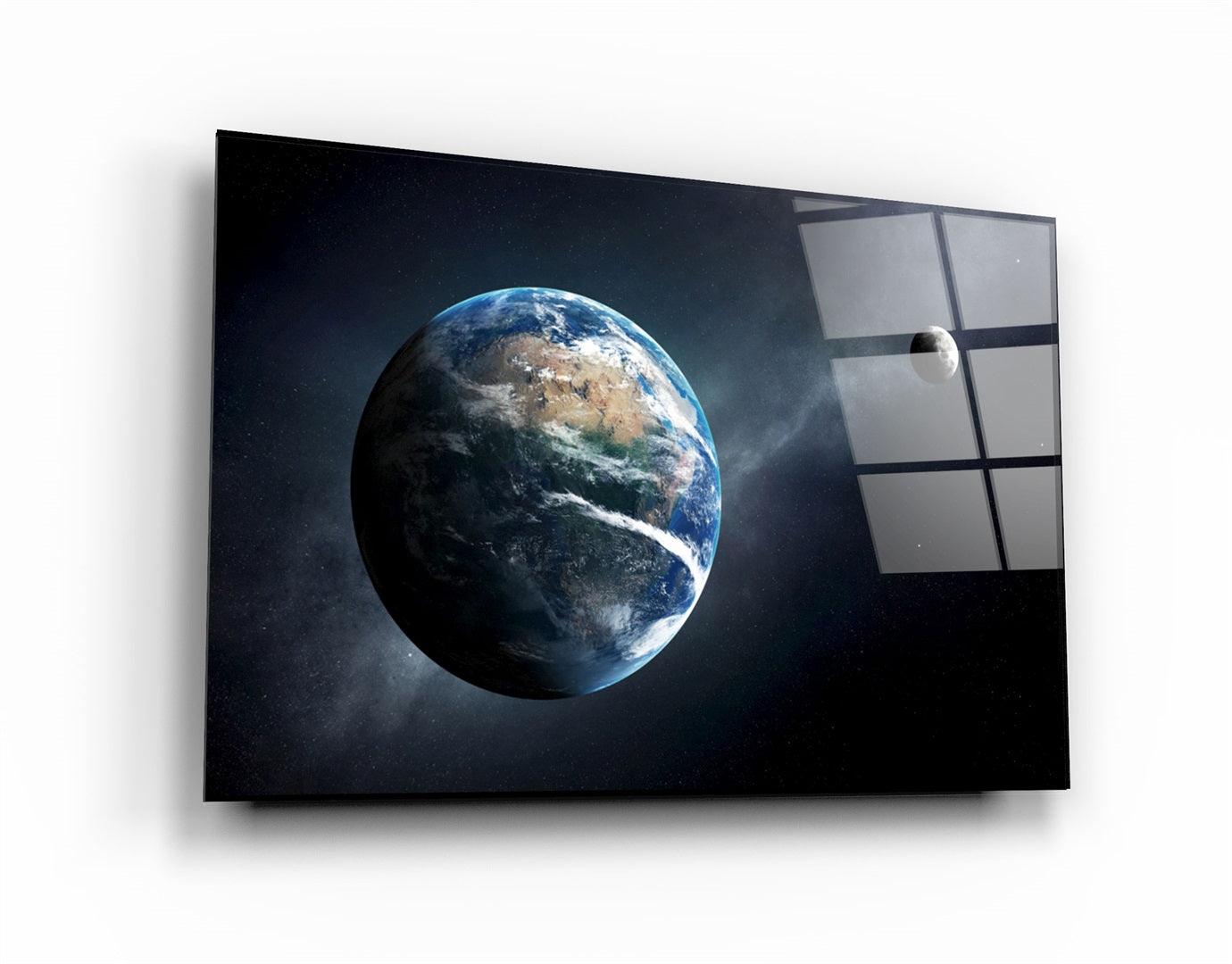 ・"World & Moon"・Glass Wall Art
