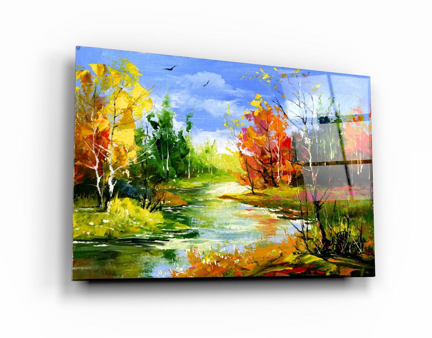 ・"Abstract Landscape V2"・Glass Wall Art