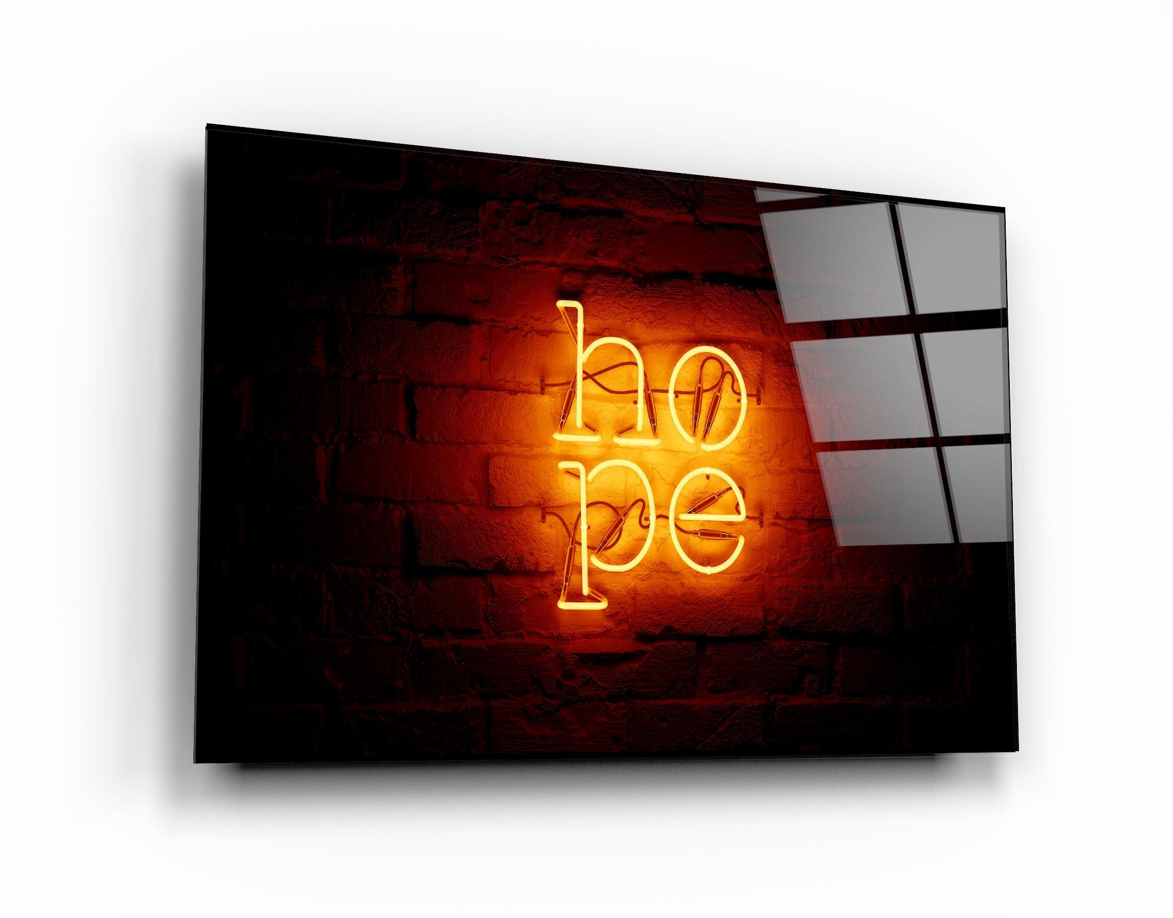 ・"Hope"・Glass Wall Art