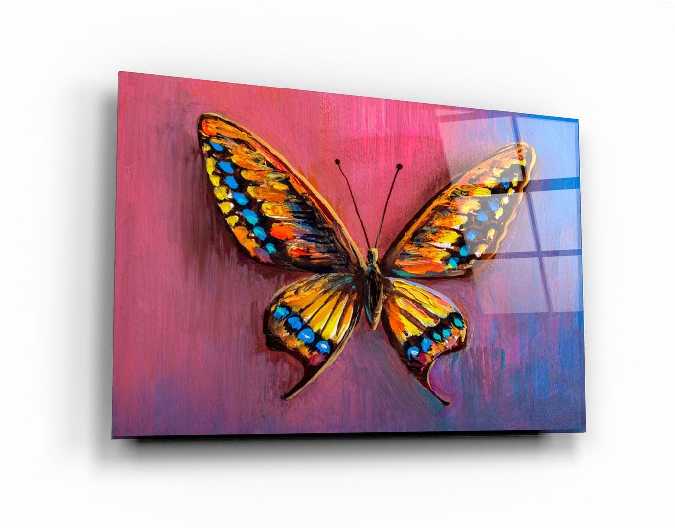 ・"Butterfly 5"・Glass Wall Art