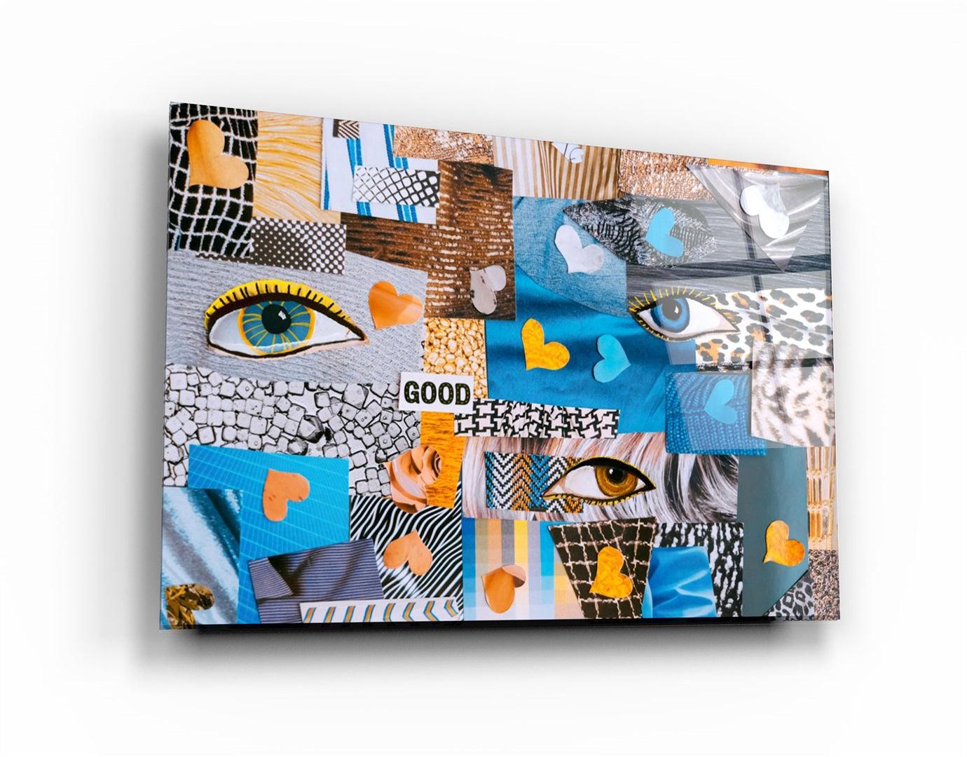 ・"Eyes and Walls"・Glass Wall Art