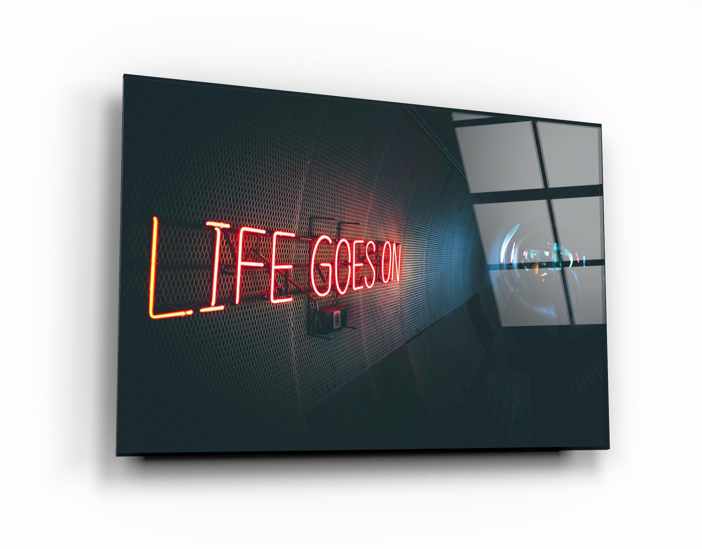 ・"Life Goes On"・Designer's Collection Glass Wall Art