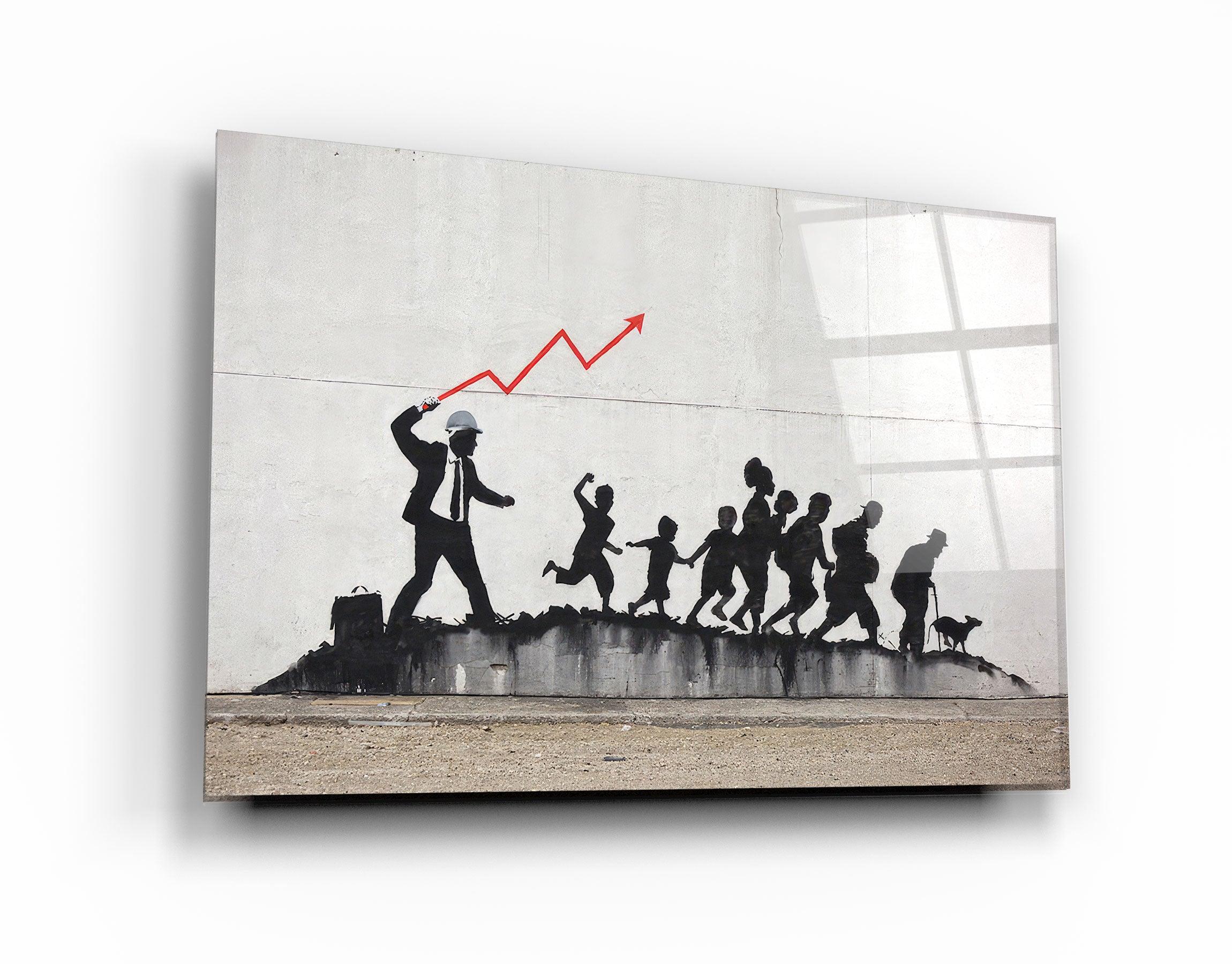 "Banksy - Noname"・Designer's Collection Glass Wall Art