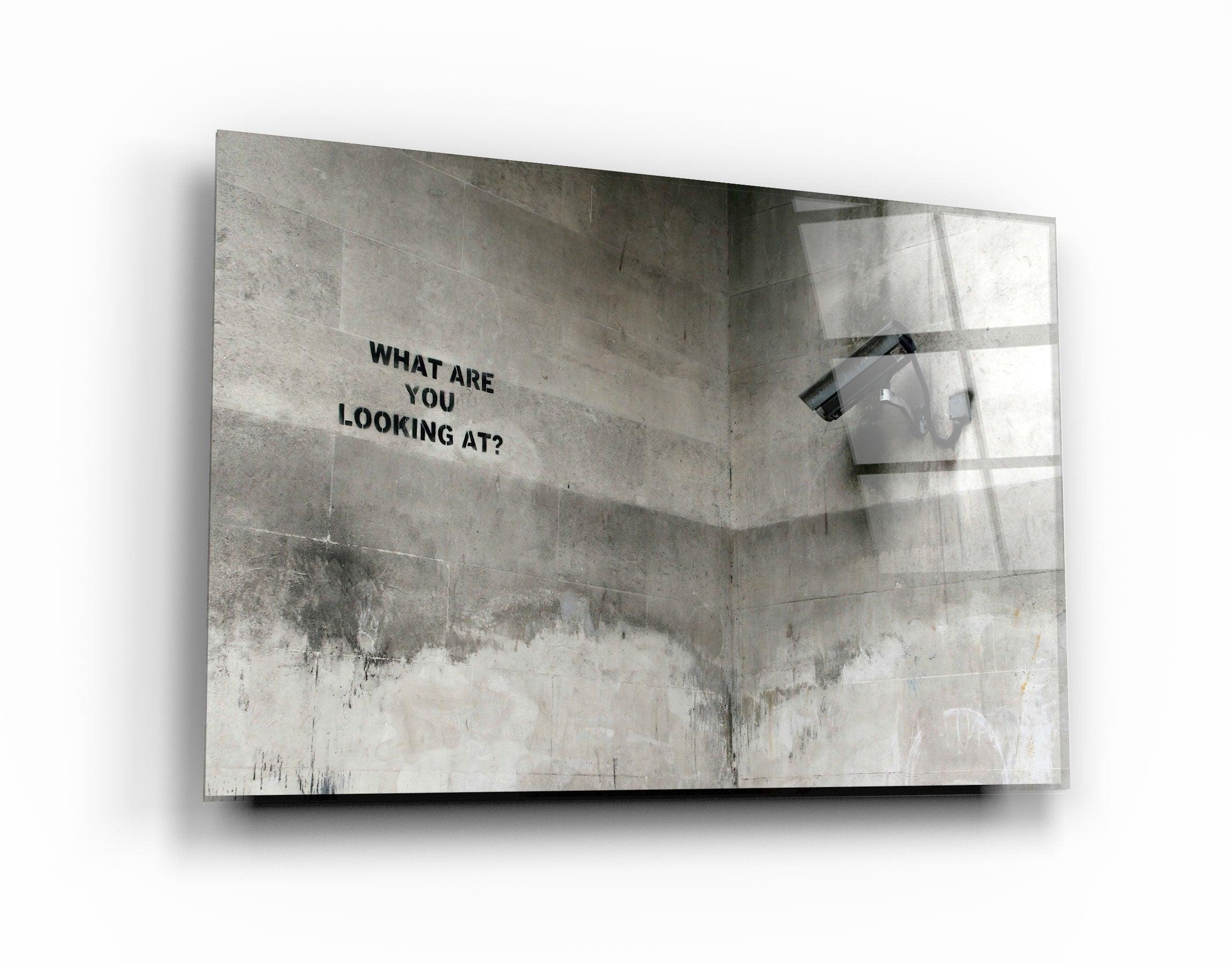 "Banksy - What Are You Looking At?"・Designer's Collection Glass Wall Art