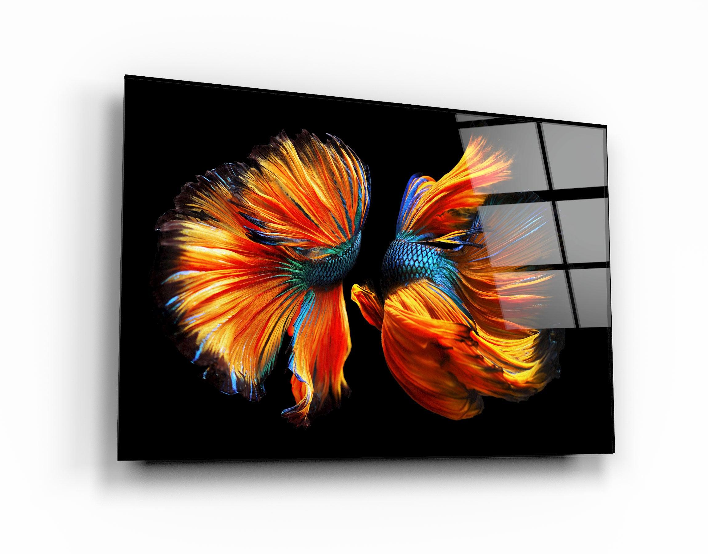 ・"Beta Fishes"・Glass Wall Art
