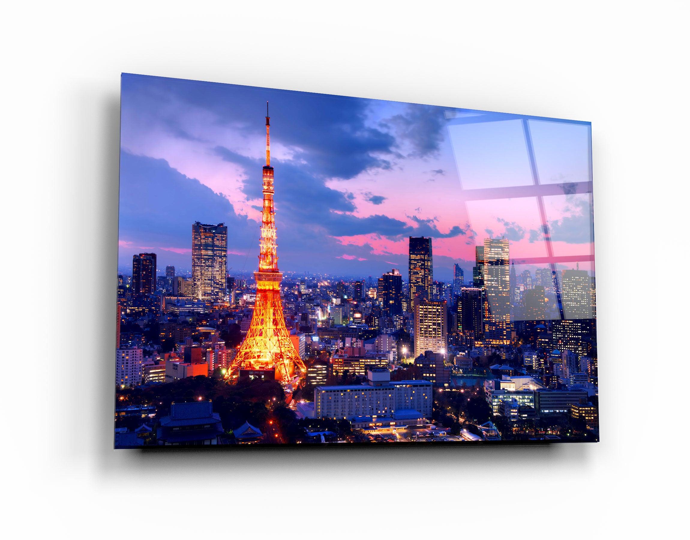 ・"Tokyo Skyline"・Glass Wall Art