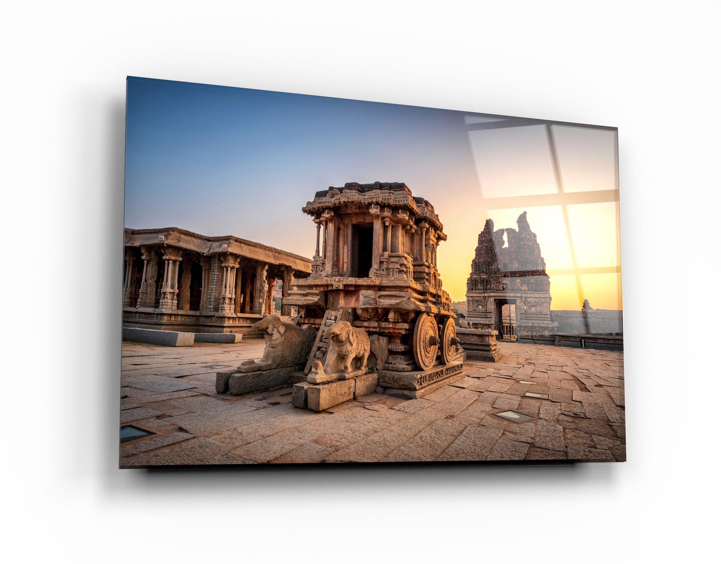 ・"Hampi, Karnataka, India "・Glass Wall Art