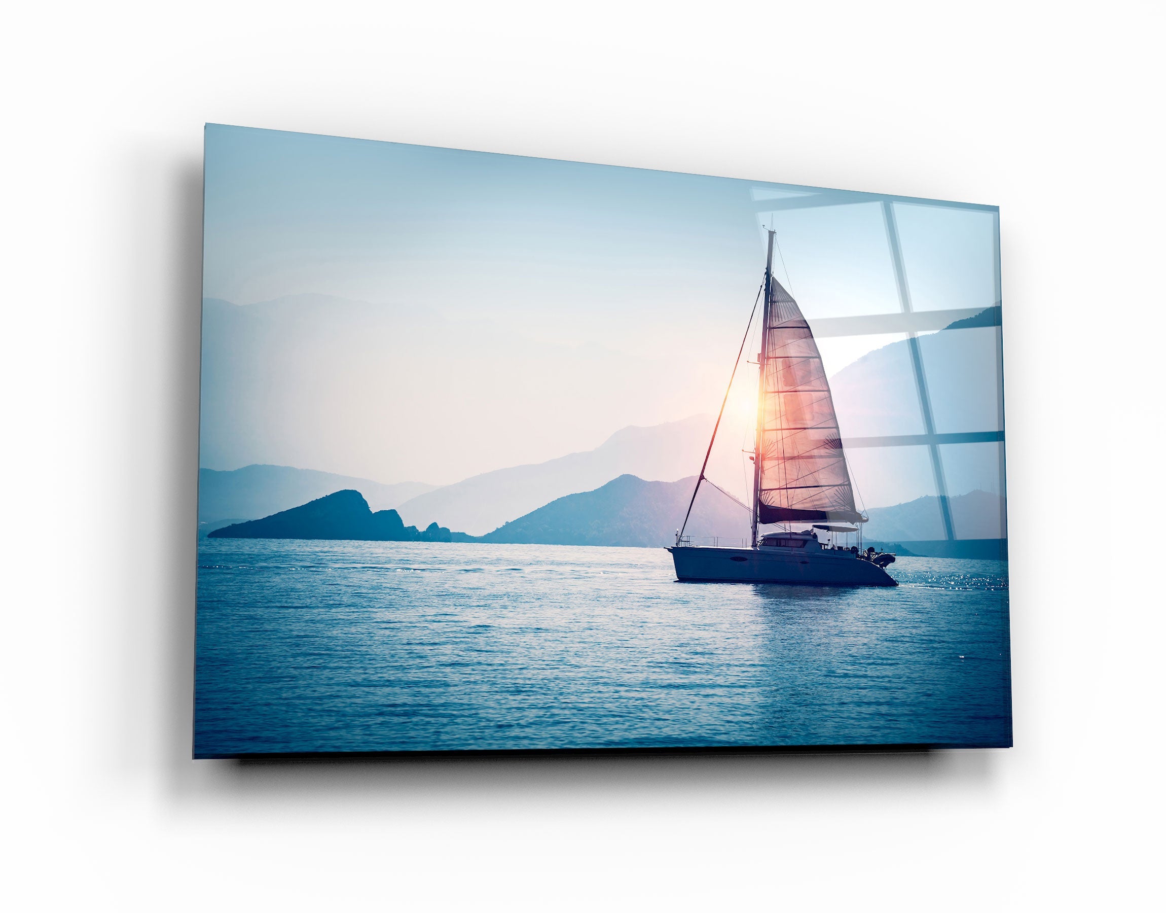 ・"The Explorer - SailBoat"・Glass Printing Wall Art