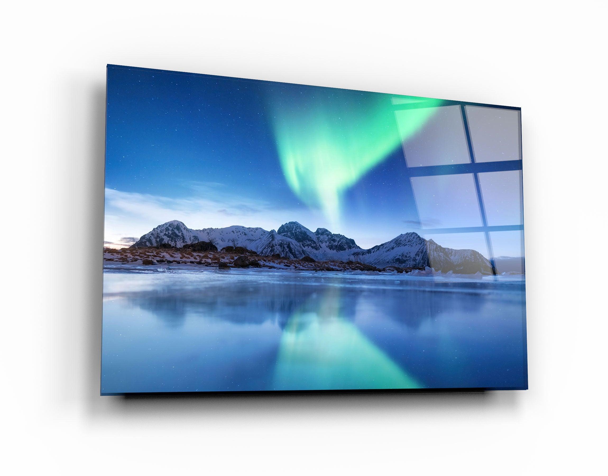 ・"Reflection Of The Northern Lights"・Glass Wall Art