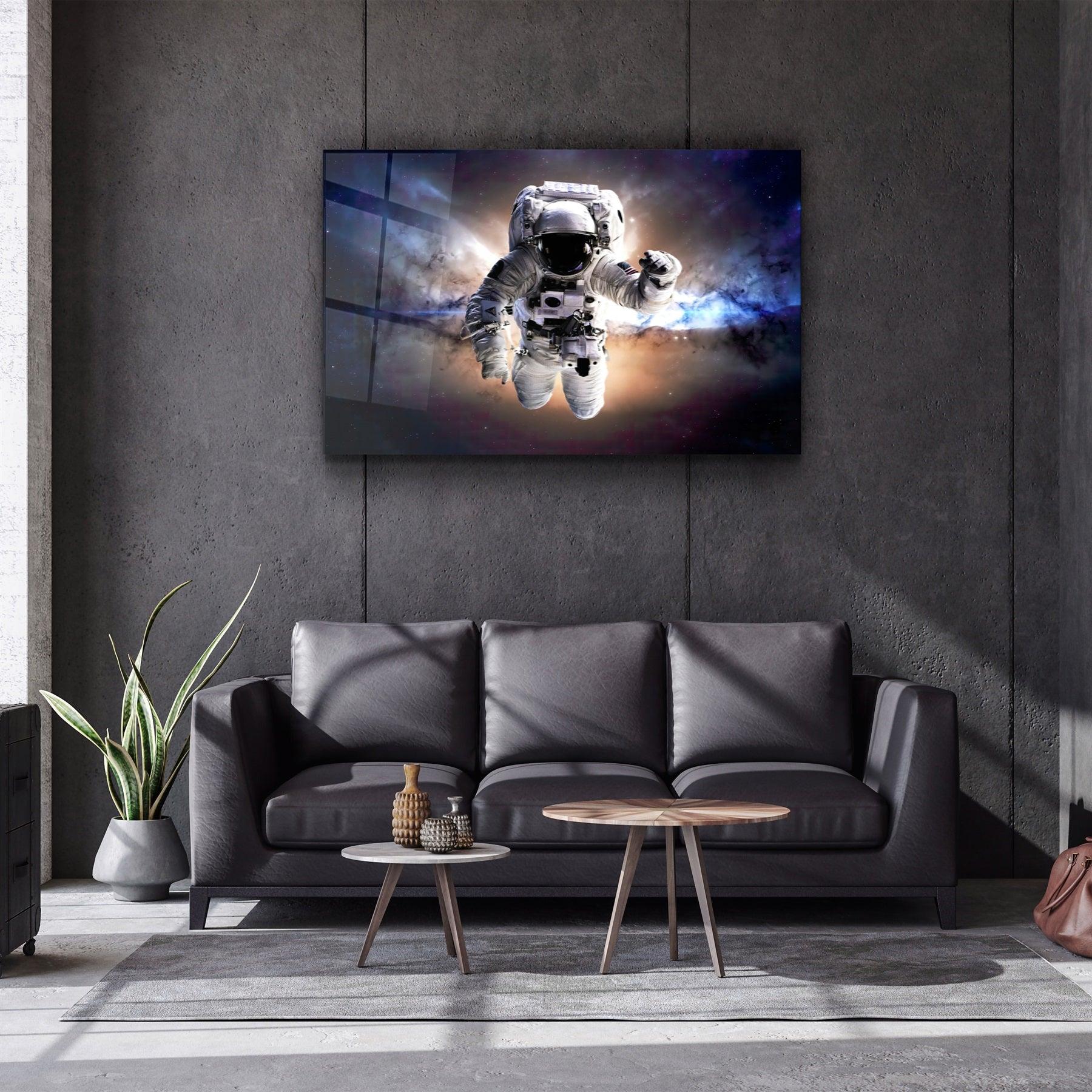 ・"Astronaut In the Space"・Glass Wall Art