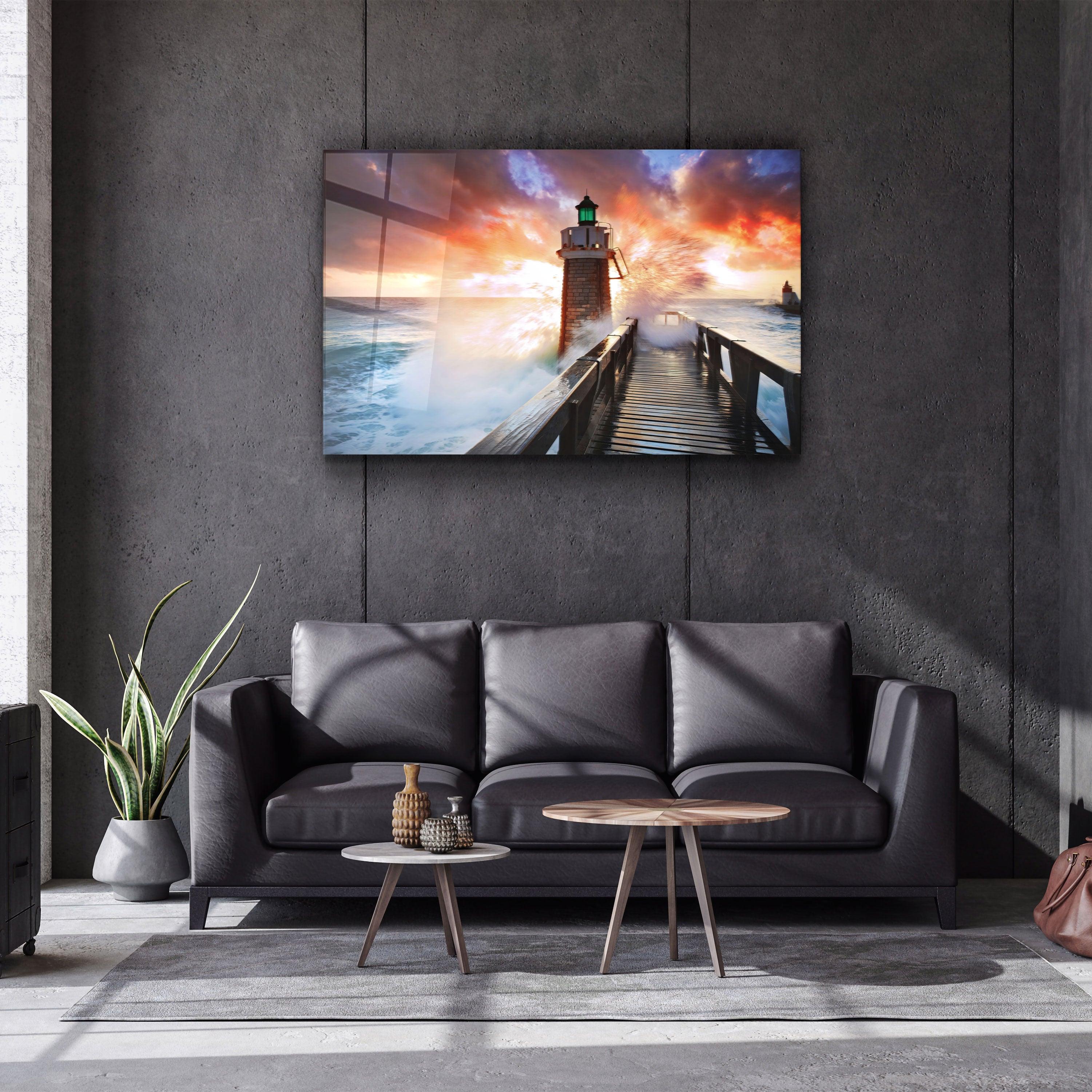 ・"Stormy Sea"・Glass Wall Art - ArtDesigna Glass Printing Wall Art