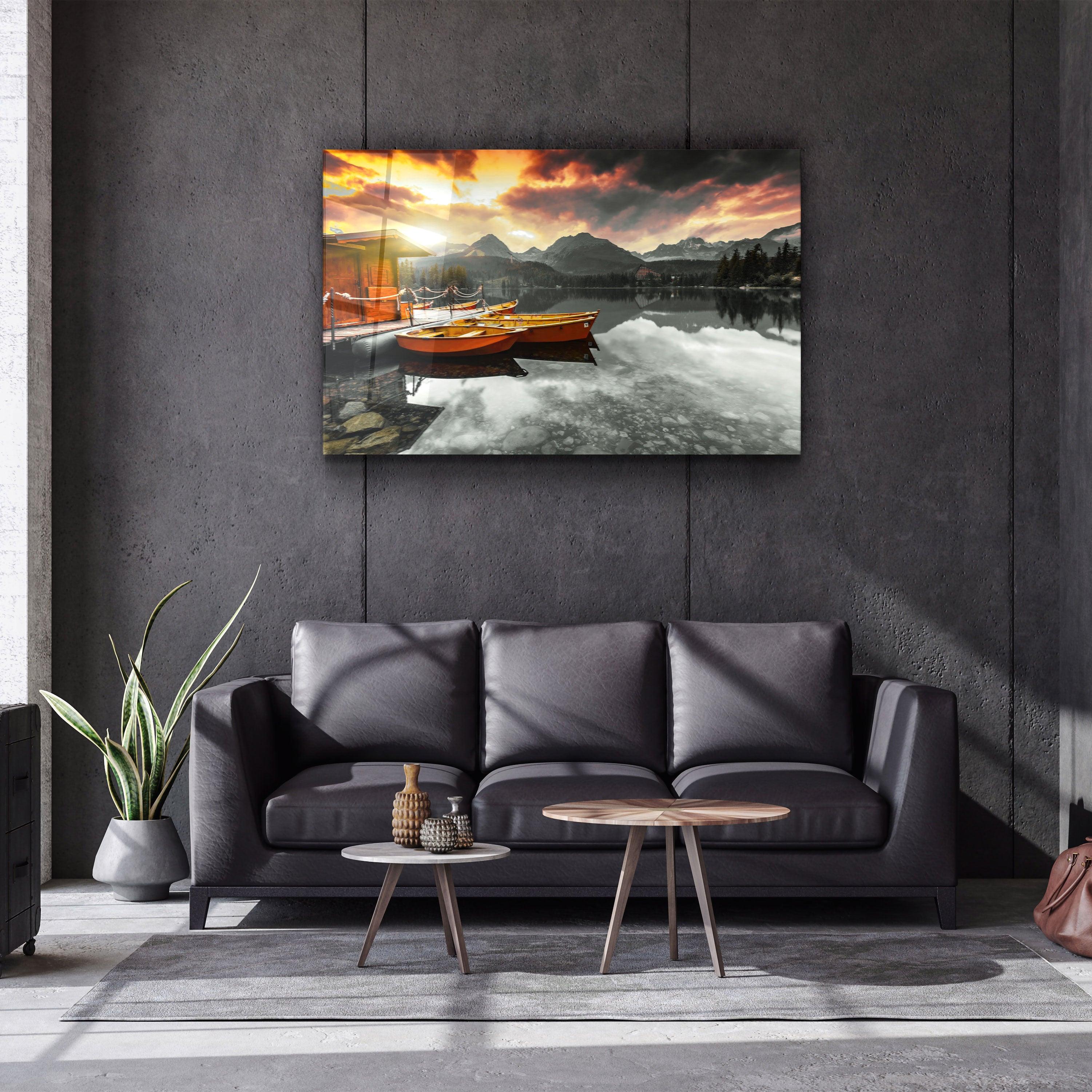 ・"Calm Lake V2"・Glass Wall Art - ArtDesigna Glass Printing Wall Art