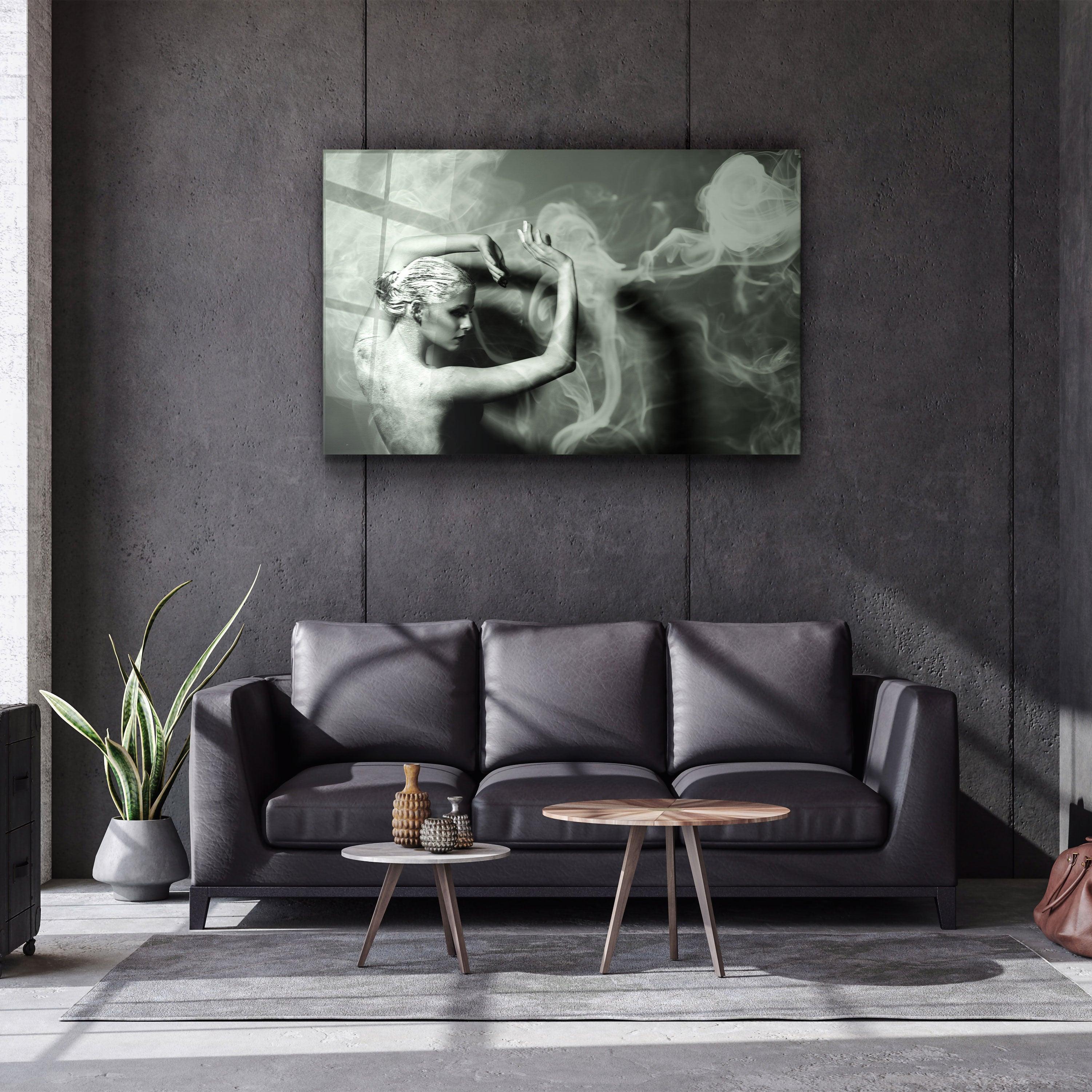 ・"Dancing With Smoke"・Glass Wall Art - ArtDesigna Glass Printing Wall Art