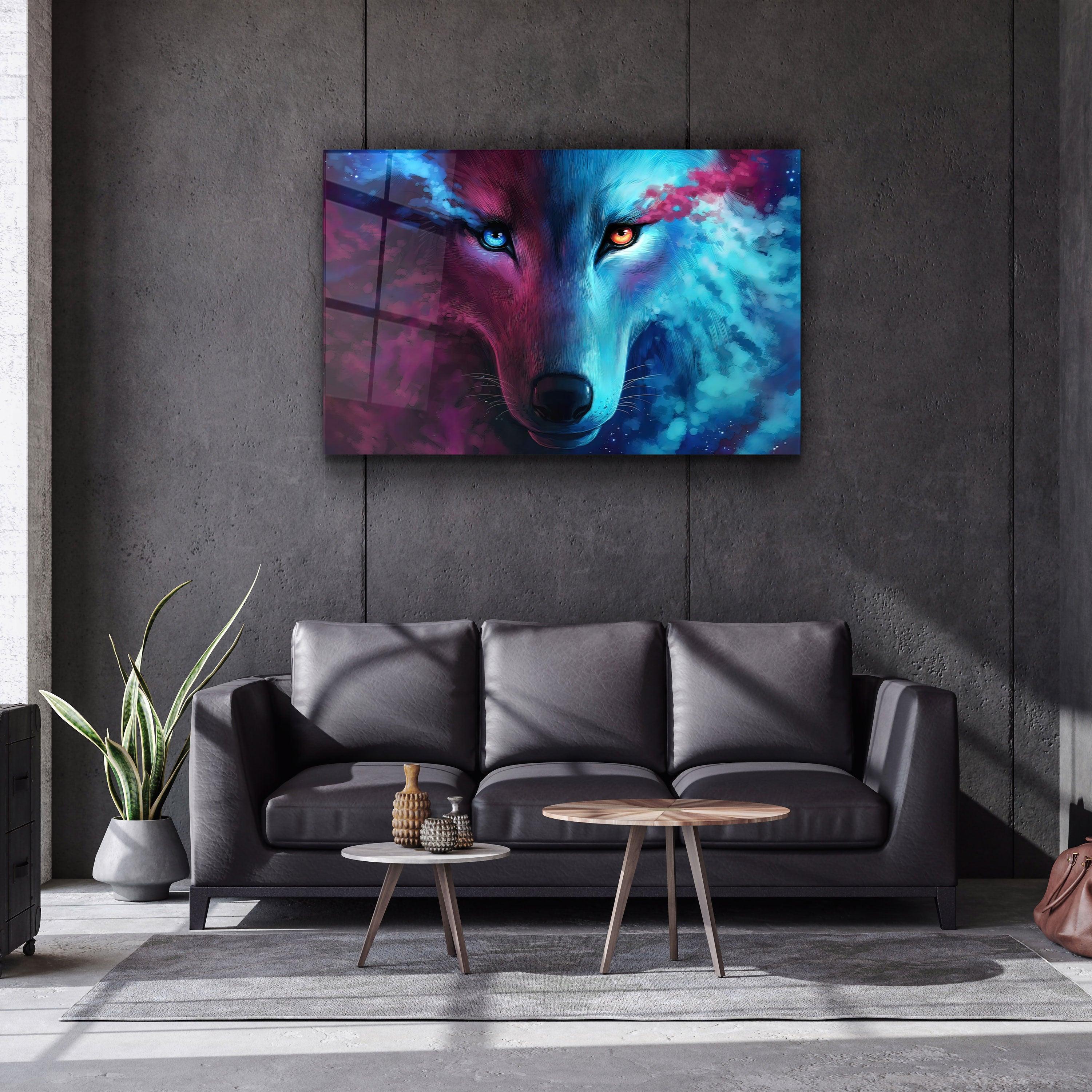・"Mystical Wolf"・Glass Wall Art - ArtDesigna Glass Printing Wall Art
