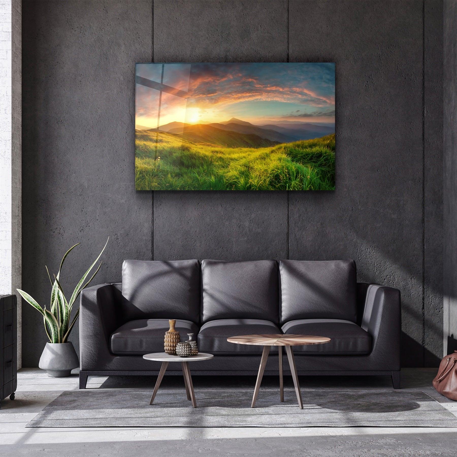 ・"Hill"・Glass Wall Art