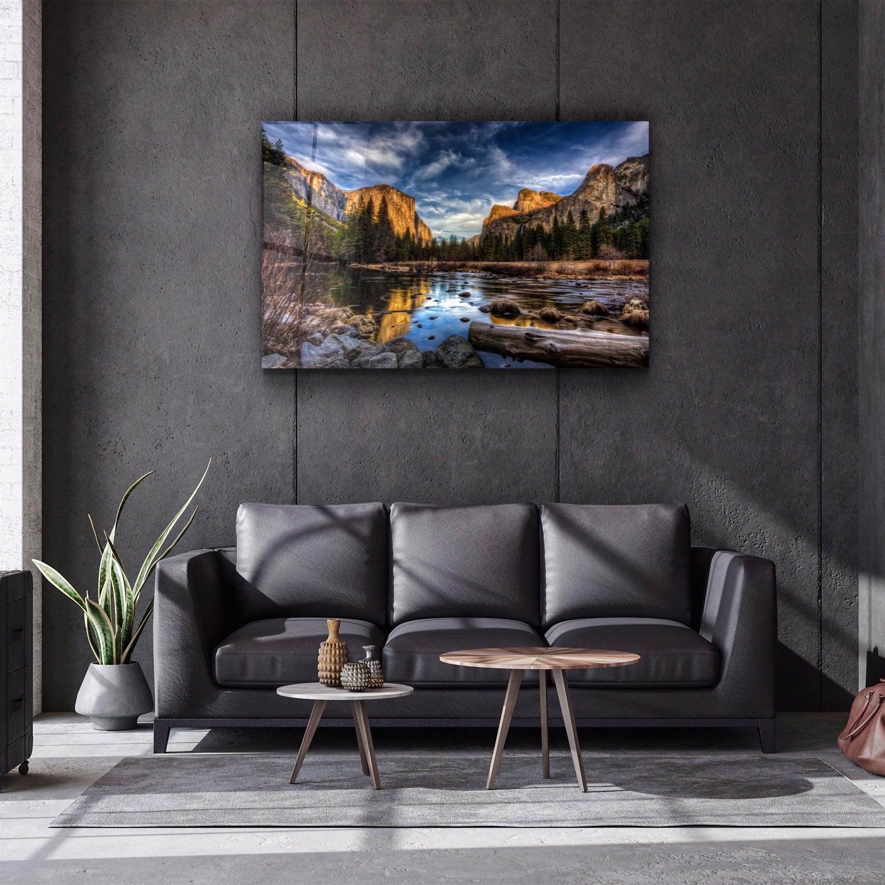 ・"Lake"・Glass Wall Art
