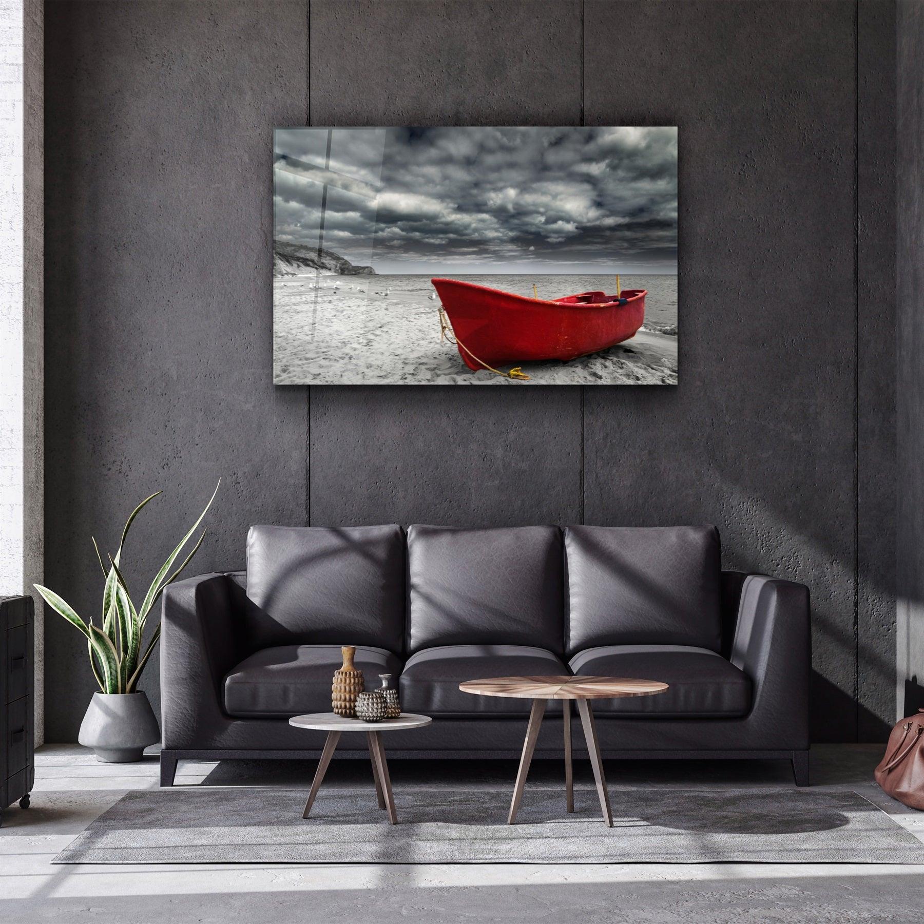 ・"Sailing Boat"・Glass Wall Art