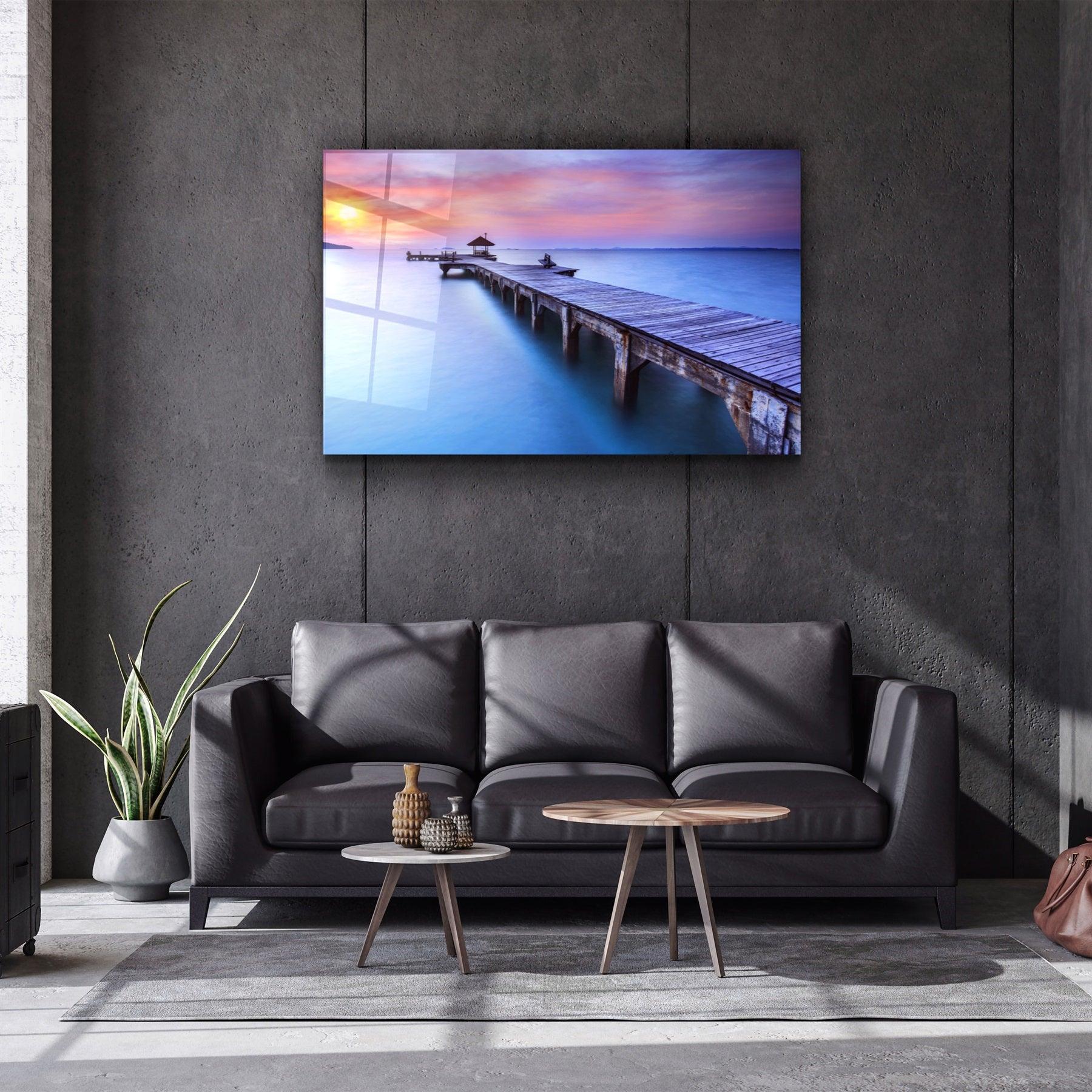 ・"Pier 3"・Glass Wall Art