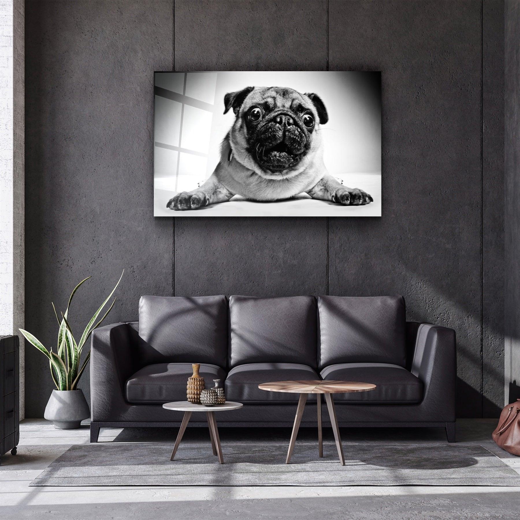 ・"Pug"・Glass Wall Art