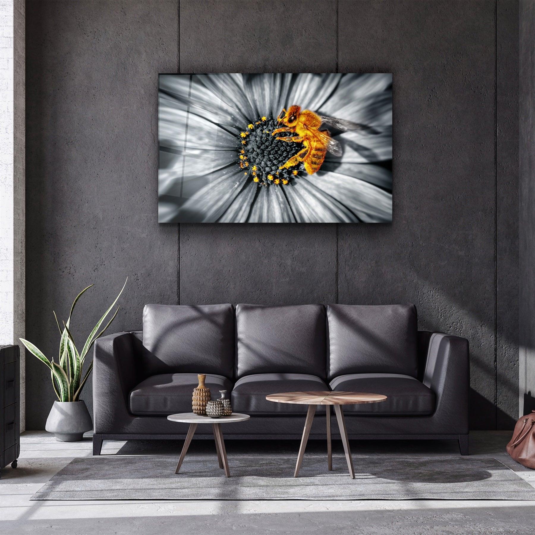 ・"Honey Bee"・Glass Wall Art