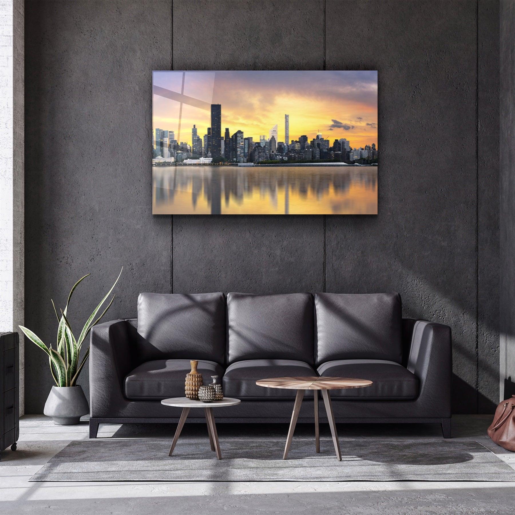 ・"Downtown"・Glass Wall Art