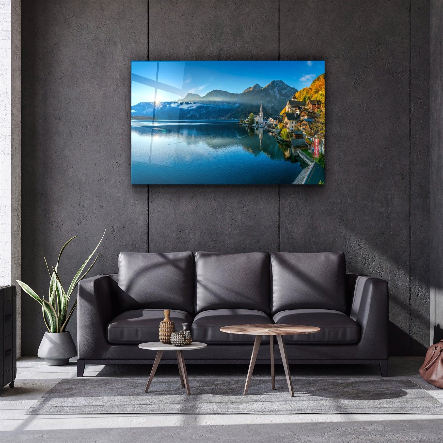 ・"The Edge of the Blue "・Glass Wall Art