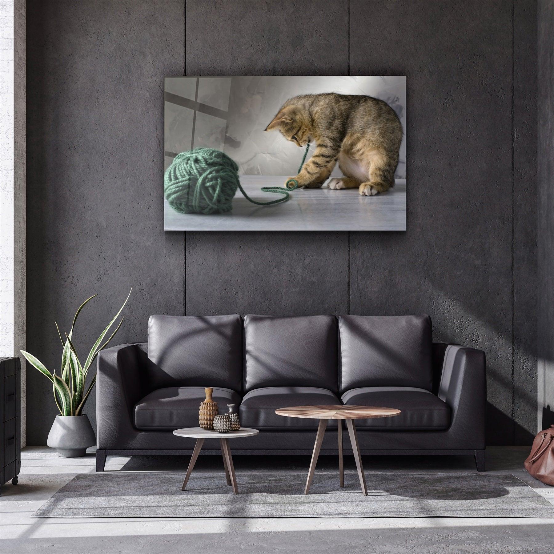 ・"Ball of Wool"・Glass Wall Art