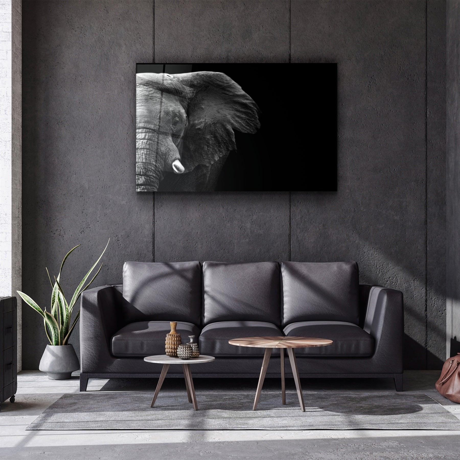 ・"Elephant"・Glass Wall Art