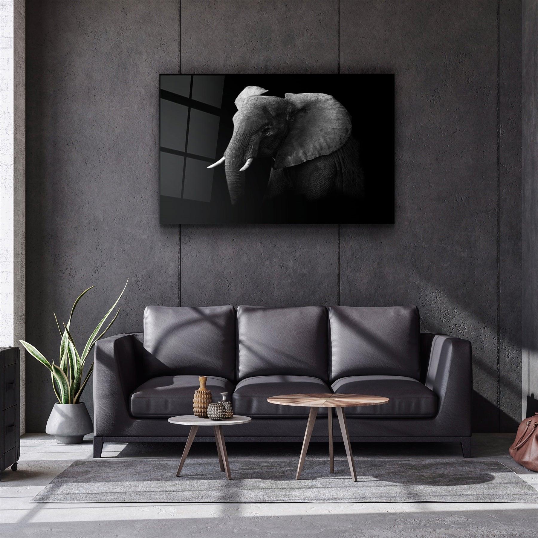 ・"Elephant"・Glass Wall Art