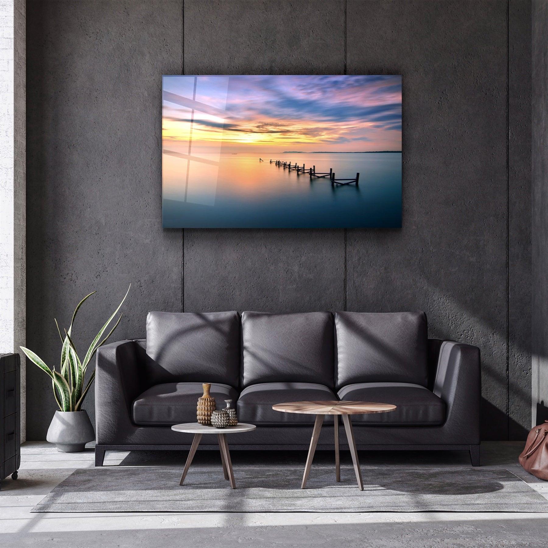 ・"Sunset"・Glass Wall Art
