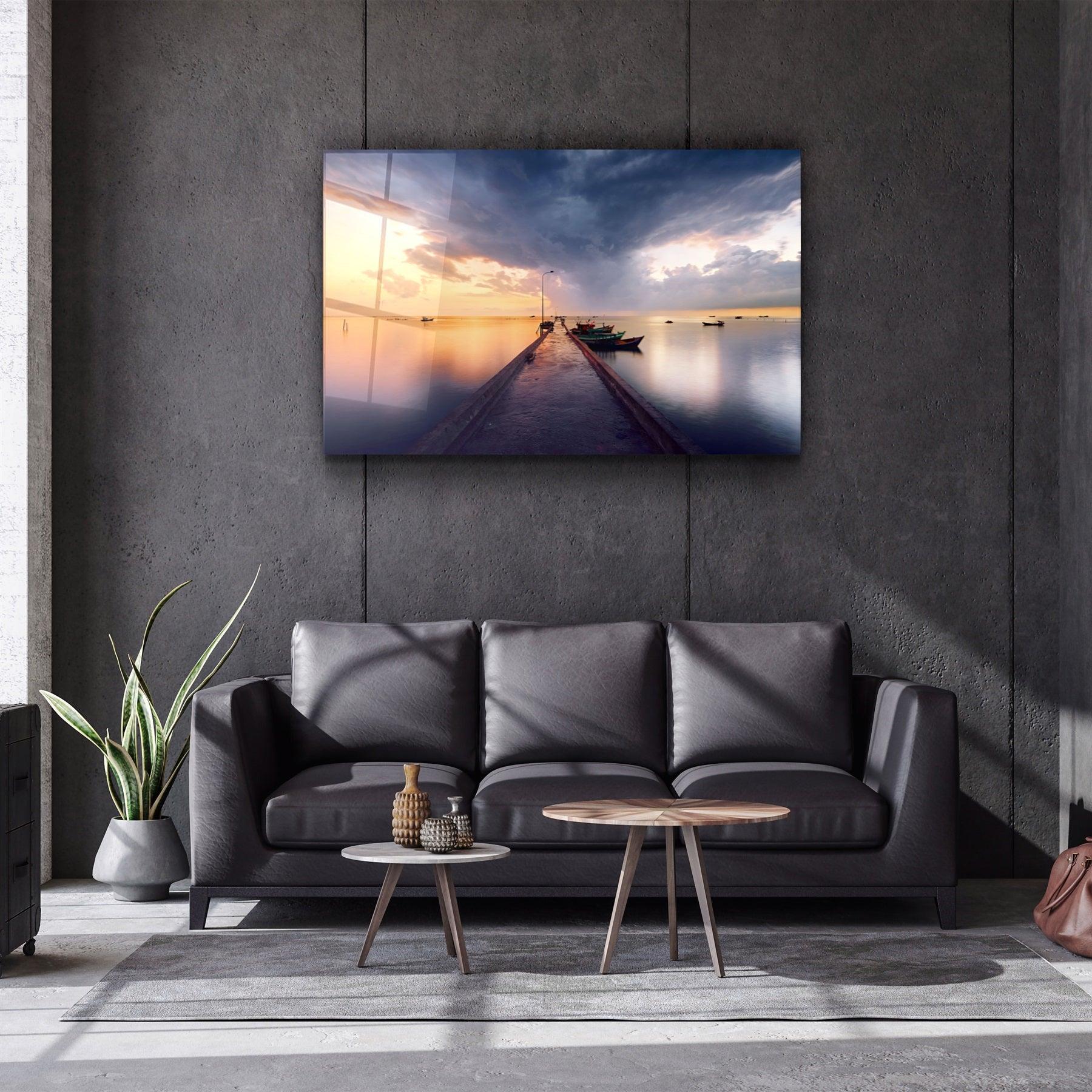 ・"Pier 9"・Glass Wall Art