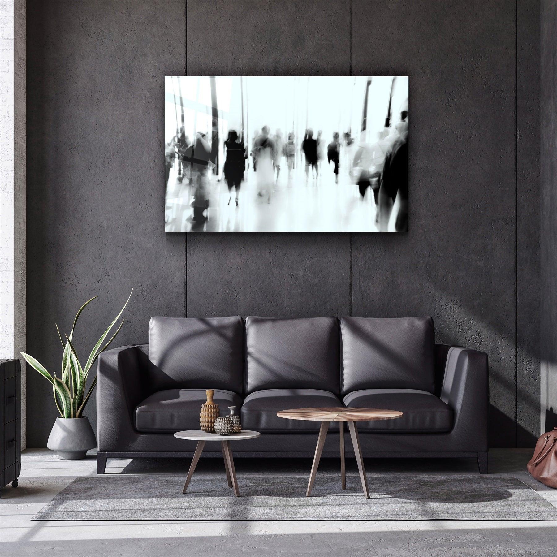 ・" In the Crowd"・Glass Wall Art