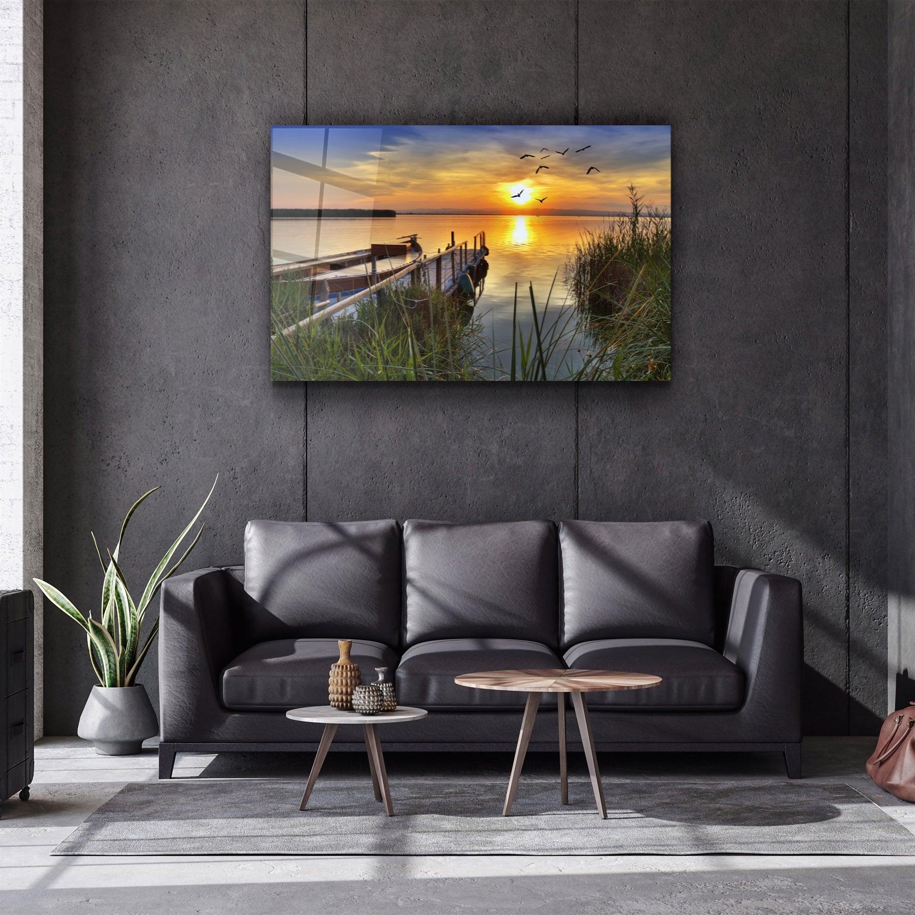 ・"Sunset"・Glass Wall Art