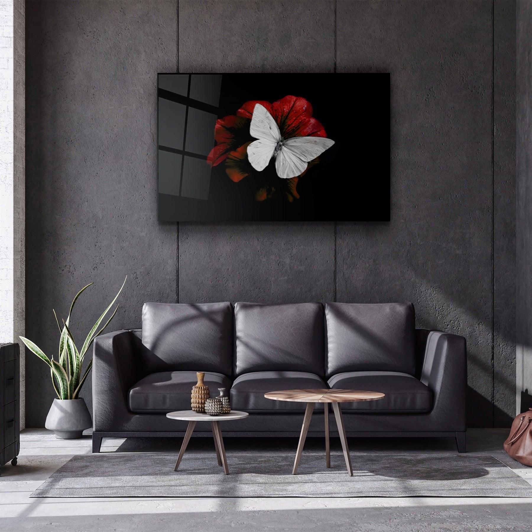 ・"Butterfly 3"・Glass Wall Art