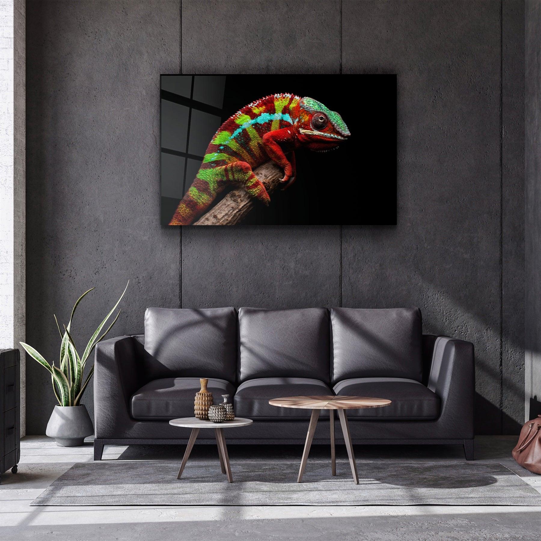 ・"Chameleon"・Glass Wall Art