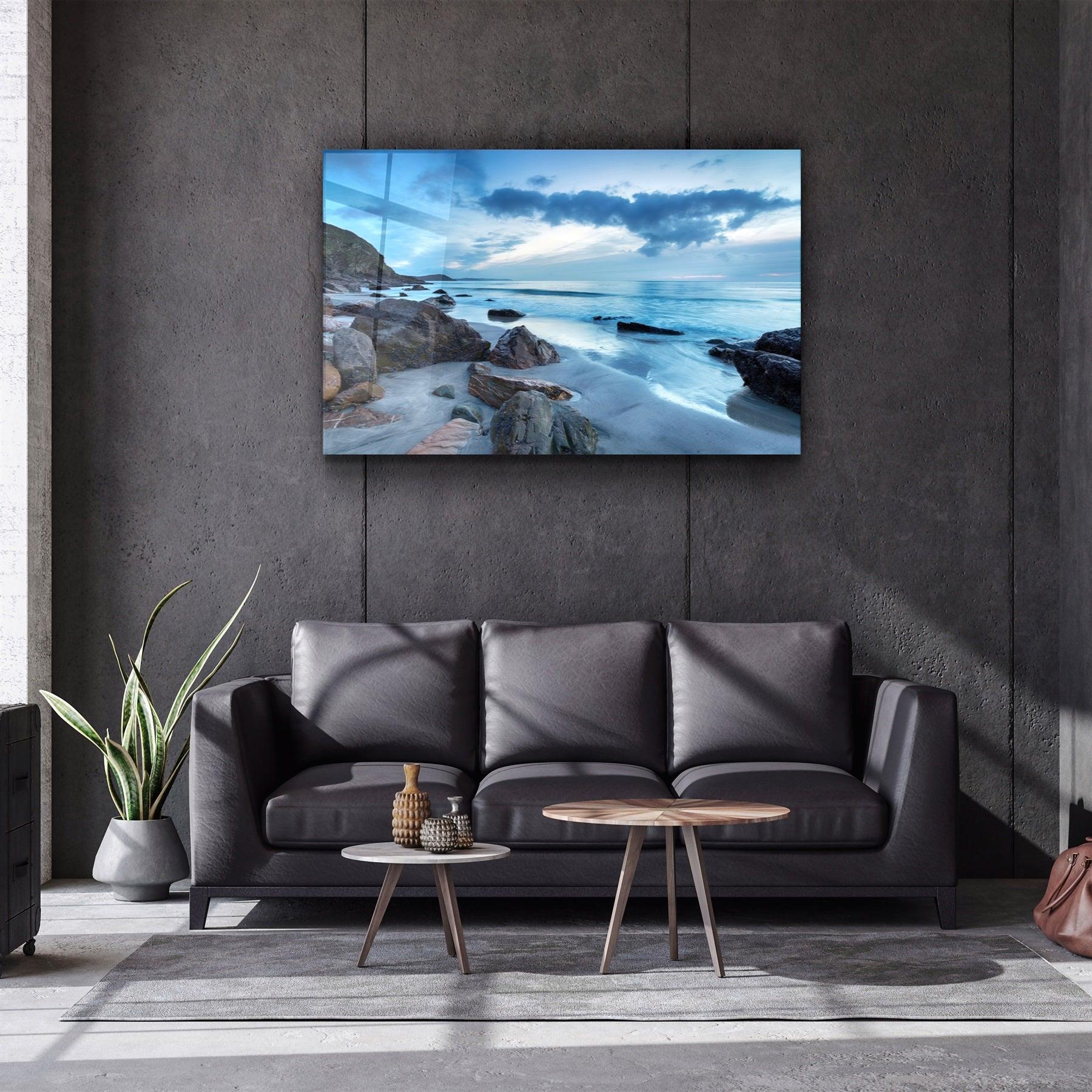 ・"Sea Landscape"・Glass Wall Art