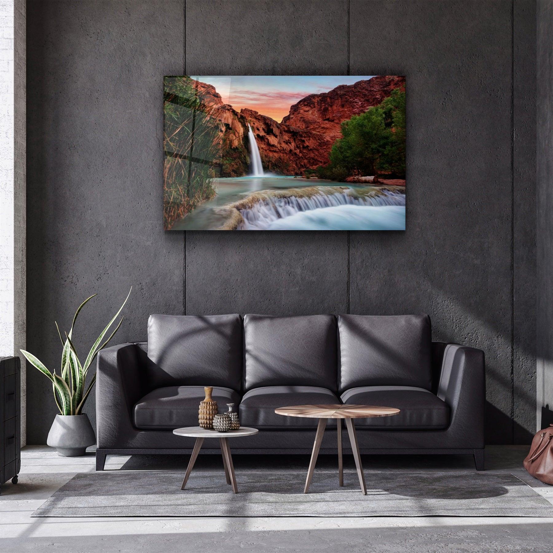 ・"Waterfall"・Glass Wall Art