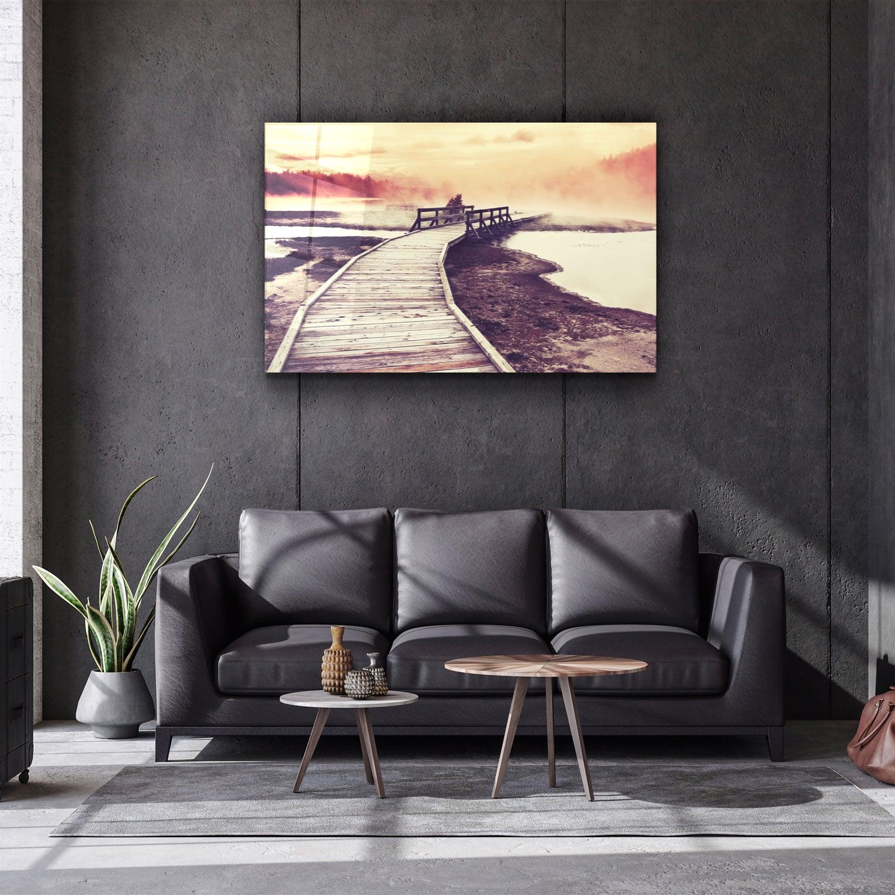 ・" In The Fog"・Glass Wall Art