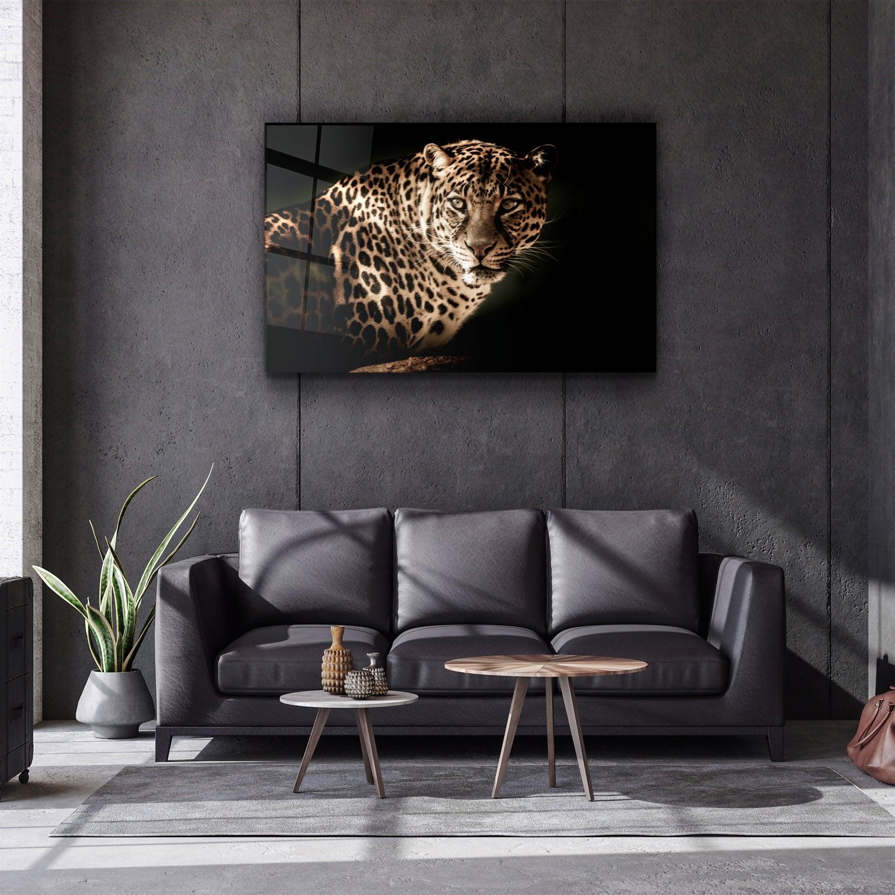 ・"Leopard"・Glass Wall Art