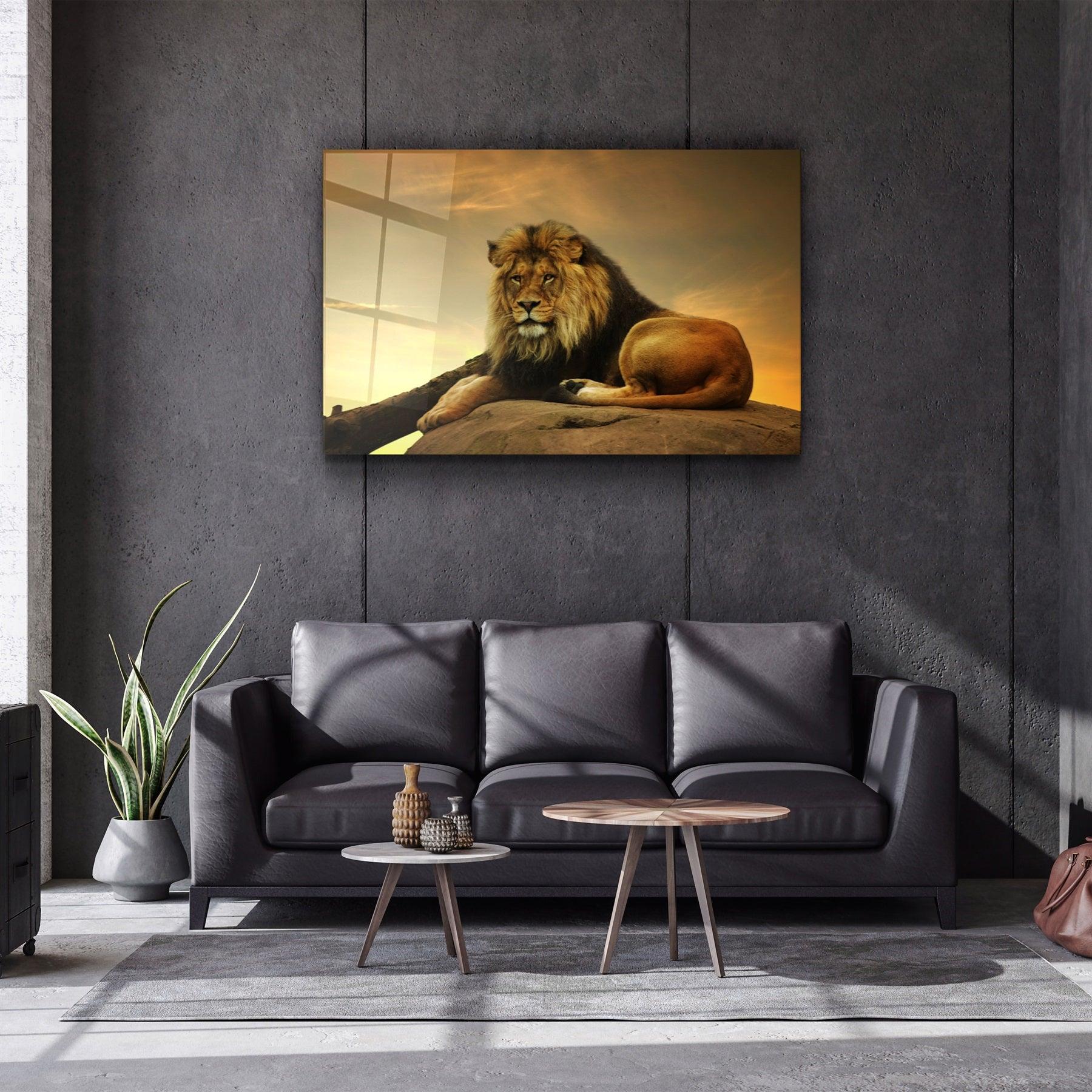 ・"Lion"・Glass Wall Art